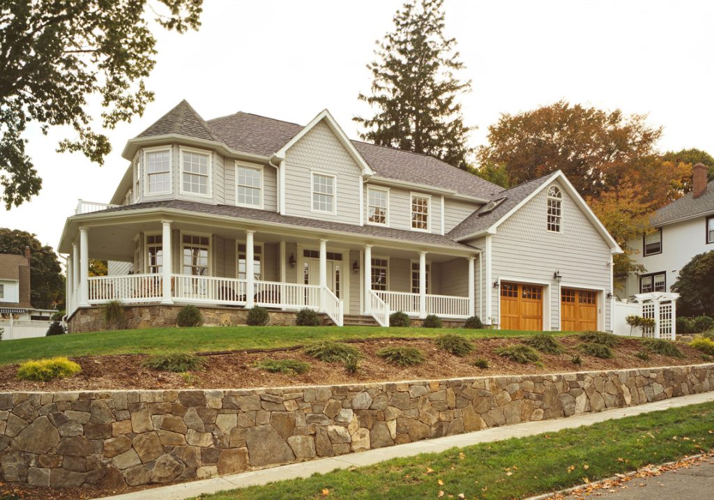 modular home on a slope